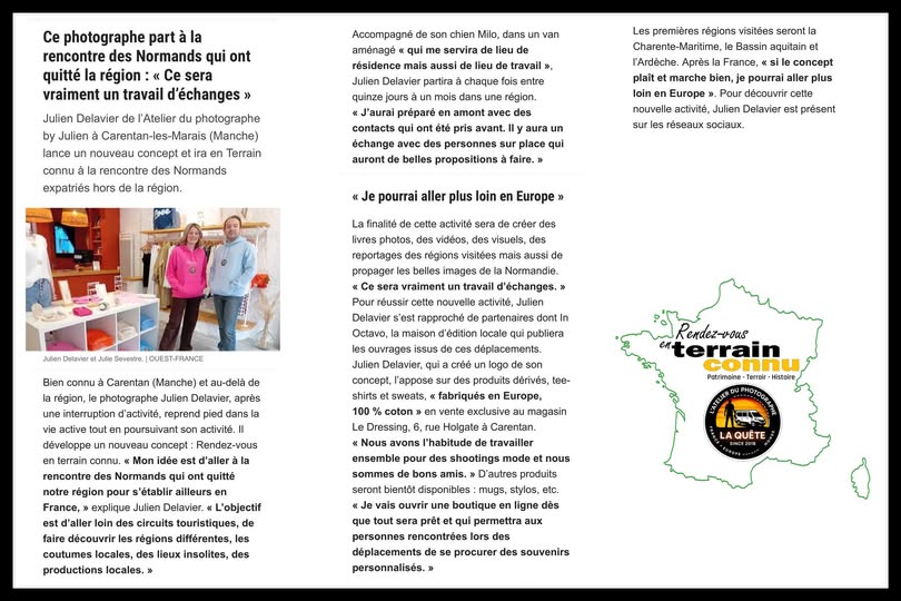 📰 #rdventerrainconnu est dans le Ouest France Saint-Lô !!!